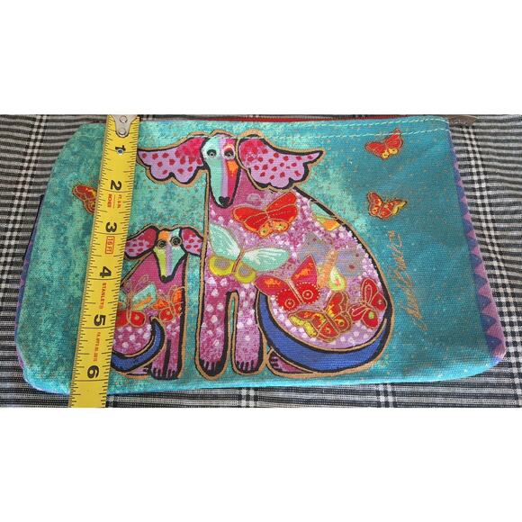 Laurel Burch-cosmetic bag- zipper top 9"X6" dog lovers! NWOT - Picture 6 of 6